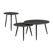 Home Elegance Alaina Black 3pc Occasional Table Set