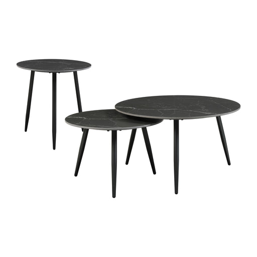 Home Elegance Alaina Black 3pc Occasional Table Set