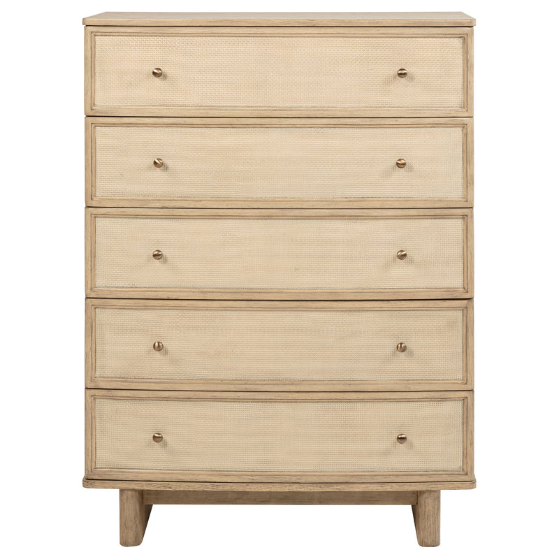 Coaster Furniture Kailani Beige Oak 5 Drawer Chest