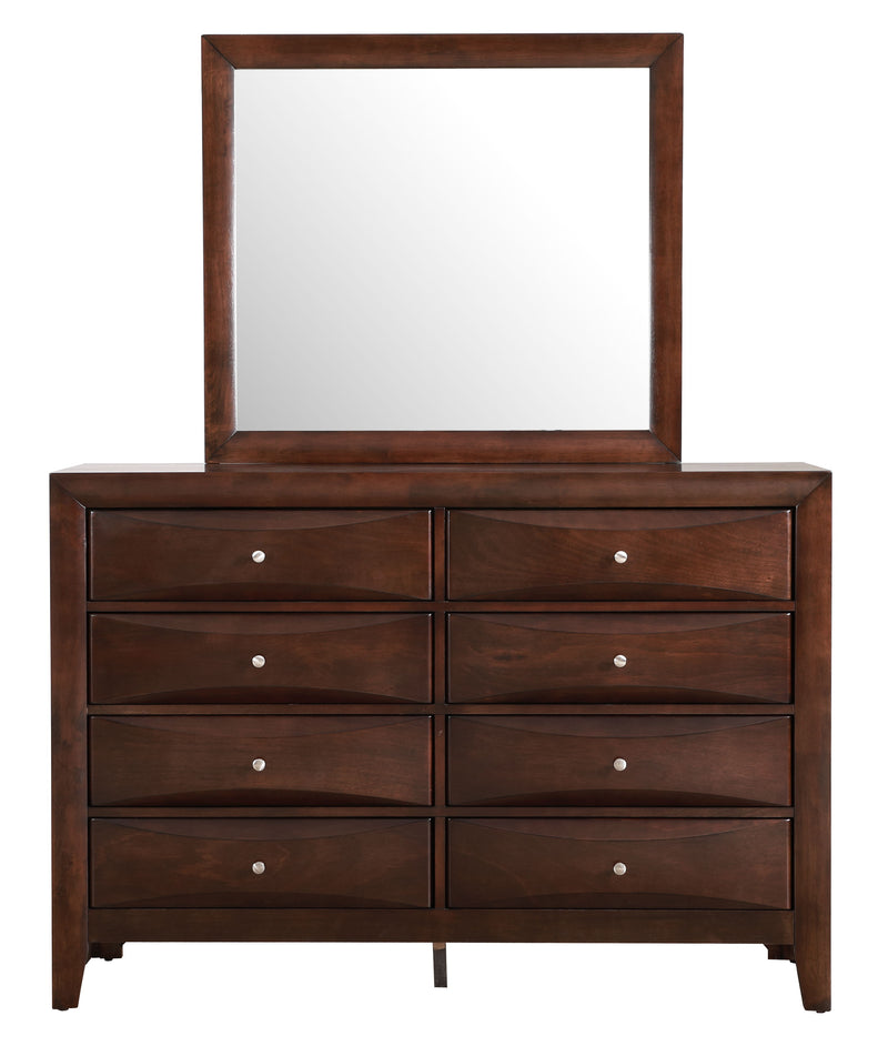Glory Furniture Marilla Cappuccino Dresser and Mirror