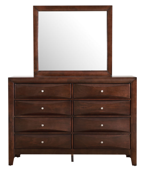 Glory Furniture Marilla Cappuccino Dresser and Mirror