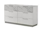 Galaxy Home Mist White Dresser and Mirror