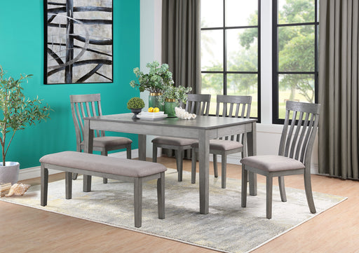 Home Elegance Armhurst Gray 6pc Dining Room Set