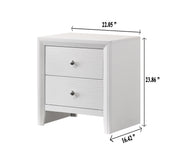 Crown Mark Evan White Night Stand