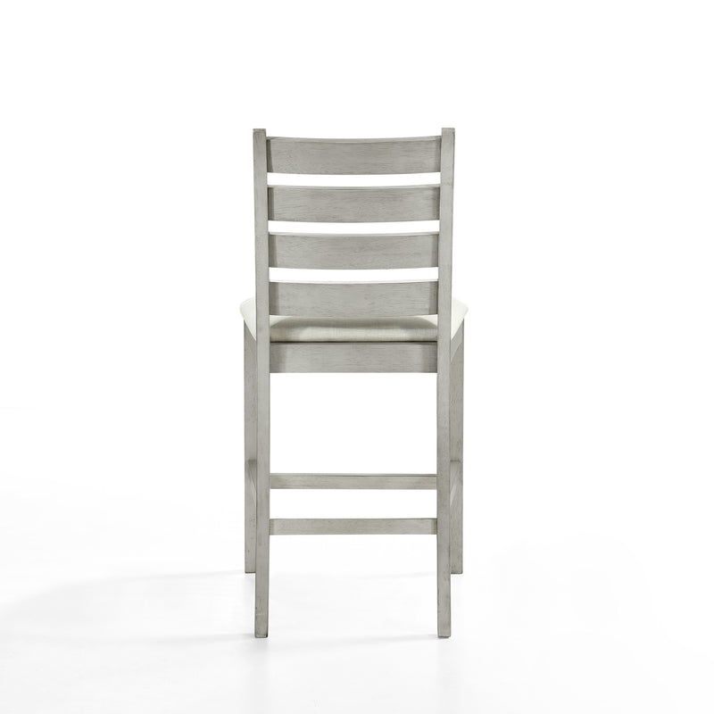 2 New Classic Furniture Pascal Driftwood Ladderback Counter Chairs