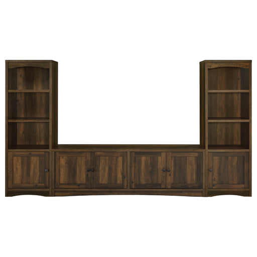 Coaster Furniture Laughlin Dark Pine Brown Entertainment Center