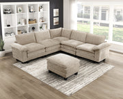 Home Elegance Dublin Pewter Ottoman