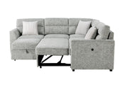 Global Furniture U9401 Nickel Sectional with 3 Pillows