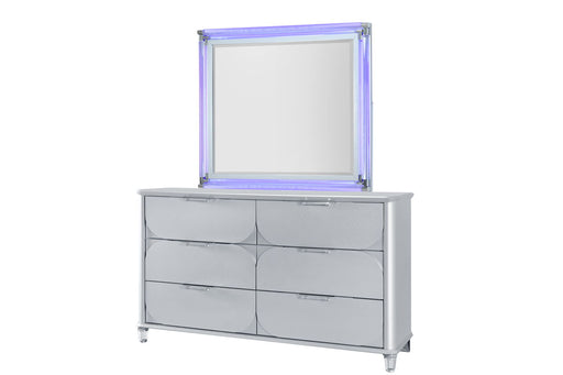 Global Furniture Lando Silver Dresser and Mirror