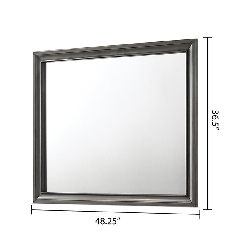 Galaxy Home Matrix Gray Wood Mirror