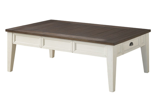 Steve Silver Cayla Dark Oak White 3pc Coffee Table Set