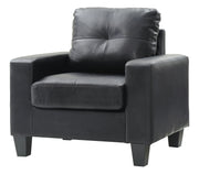 Glory Furniture Newbury Black Faux Leather Club Chair