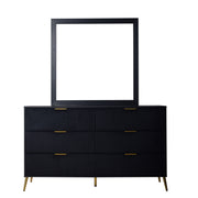 New Classic Furniture Kailani Black Velvet Dresser And Mirror