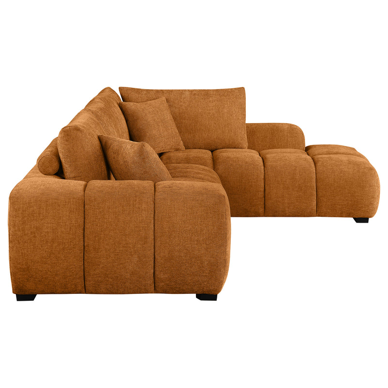 Coaster Furniture Camacho Amber Orange Sectional