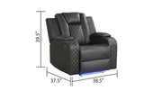 Galaxy Home Benz Ice LED Power Reclining Chair