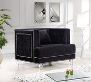 Meridian Furniture Lucas Black Velvet Chair