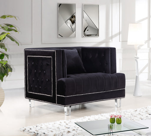 Meridian Furniture Lucas Black Velvet Chair