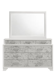 Galaxy Home Soul White Dresser and Mirror