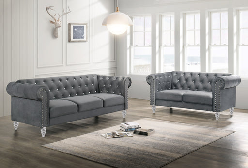 New Classic Furniture Emma Gray 2pc Living Room Set