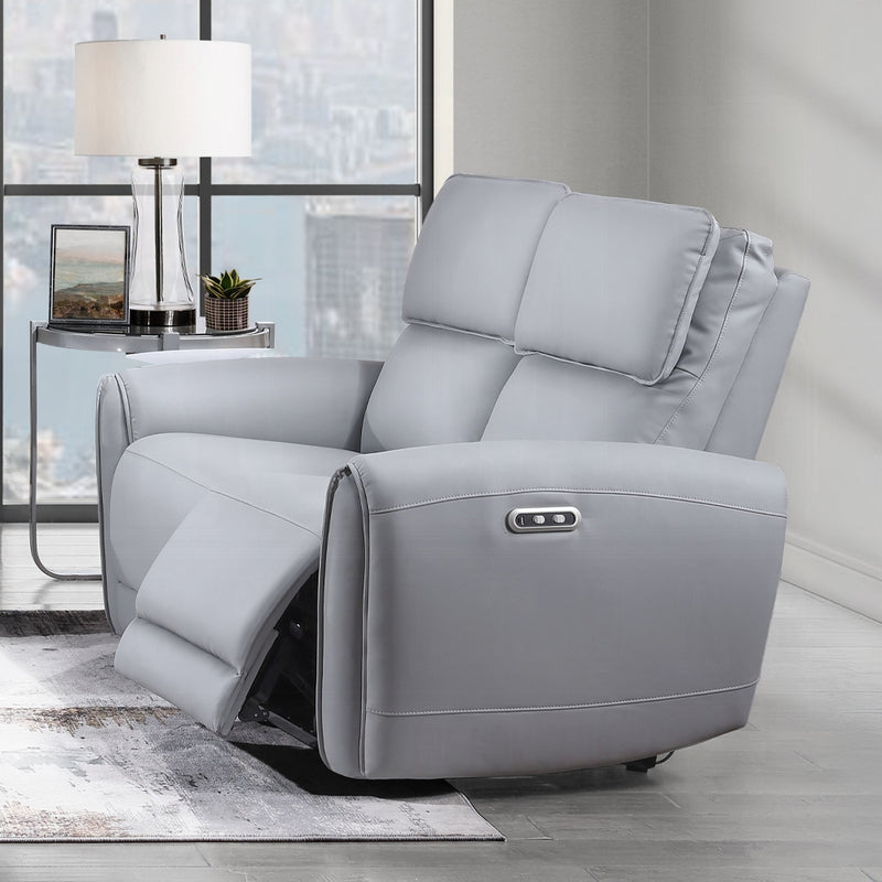 Acme Furniture Jeromie Gray Power Motion Loveseat with USB Port