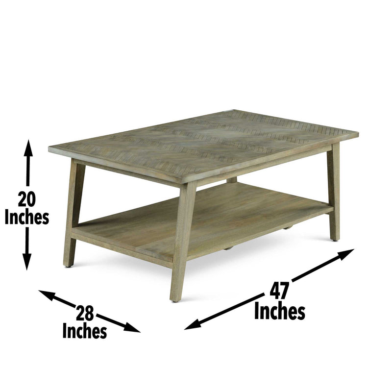 Steve Silver Milani Natural Rectangle Cocktail Table