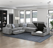 Home Elegance Raife Taupe 4pc Sectional with Right Chaise