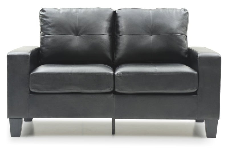 Glory Furniture Newbury Gray Faux Leather Modular Loveseat