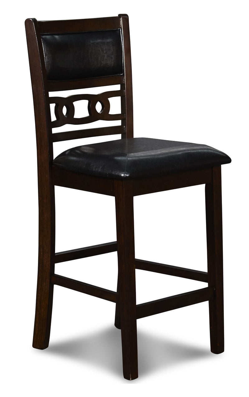 New Classic Furniture Gia Brown PU 30 Inch 3pc Counter Height Set