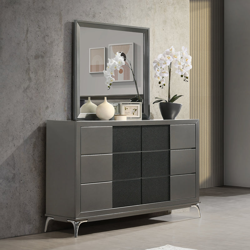 New Classic Furniture Nocturne Slate Gray Dresser