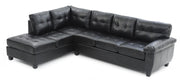 Glory Furniture Gallant Black Faux Leather Sectional