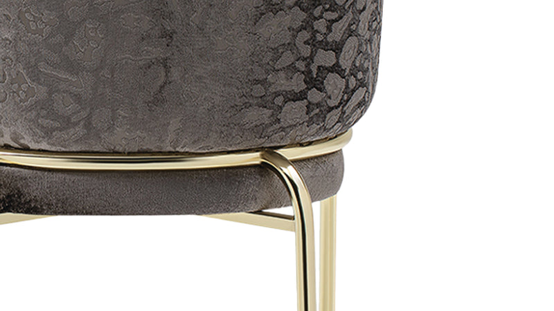 Galaxy Home Onyx Dark Gray Gold Chairs