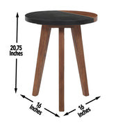 Steve Silver Caspian Brown Round Accent End Table
