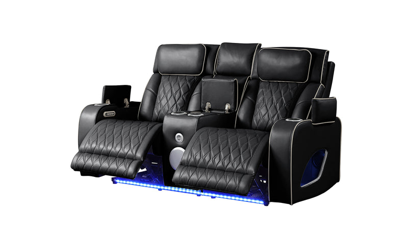 Galaxy Home Fortuner Black Loveseat