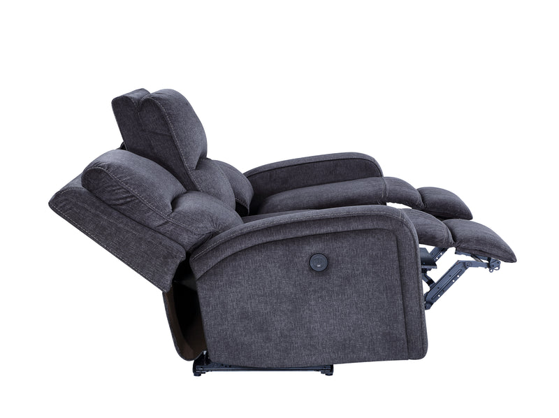 Steve Silver Lovell Charcoal Power Sofa