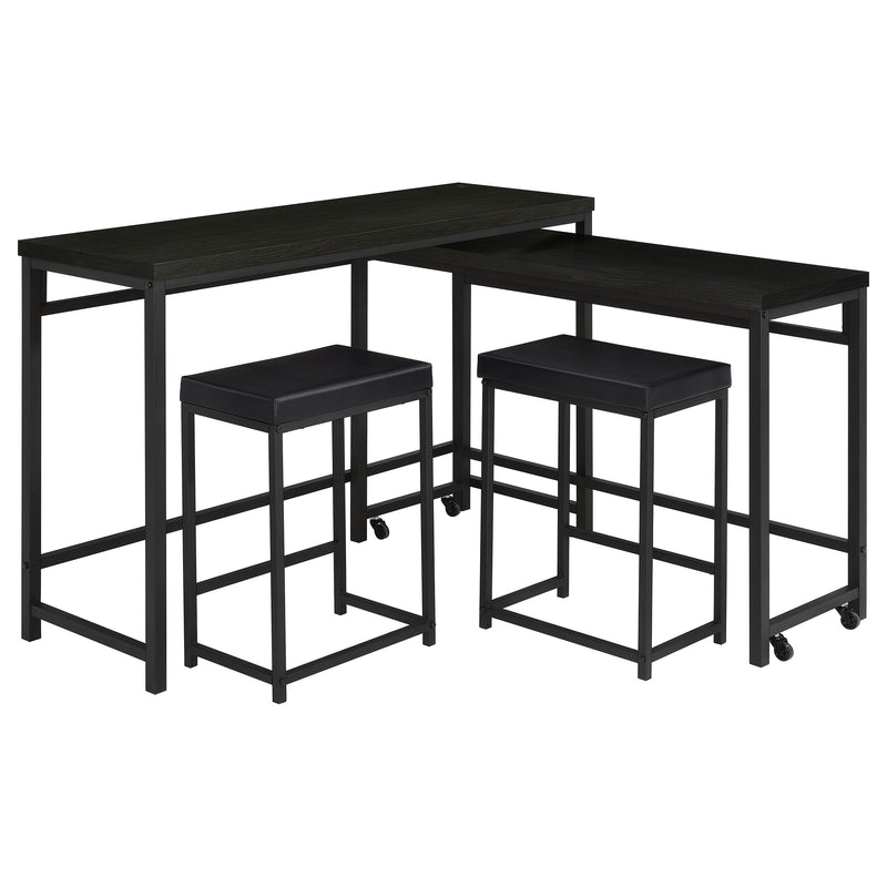 Coaster Furniture Hawes Black Hawes 4pc Counter Height Set