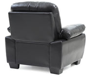 Glory Furniture Marta Black Faux Leather Chair