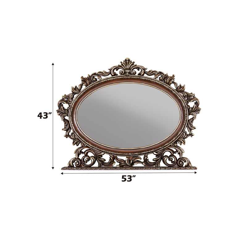 Acme Furniture Devany Cherry Oval Mirror