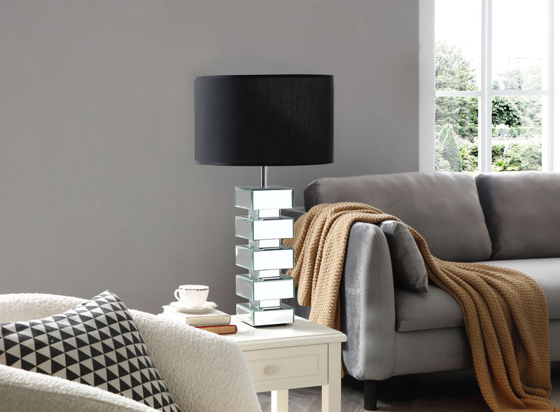 Glory Furniture Silvery Black Table Lamp
