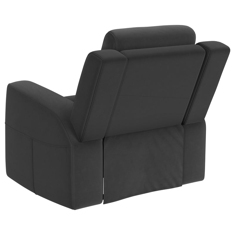 Coaster Furniture Brentwood Dark Charcoal Grey Recliner Chair