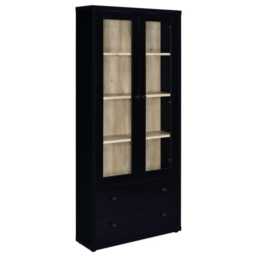 Coaster Furniture Hawthorne Black Glass Door Cabinet