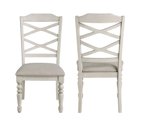2 New Classic Furniture Jennifer White Dining Side Chairs