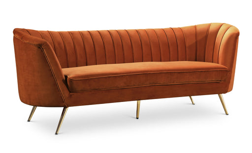Meridian Furniture Margo Cognac Velvet Sofa