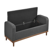 Home Elegance Brigitte Blue Lift Top Storage Bench