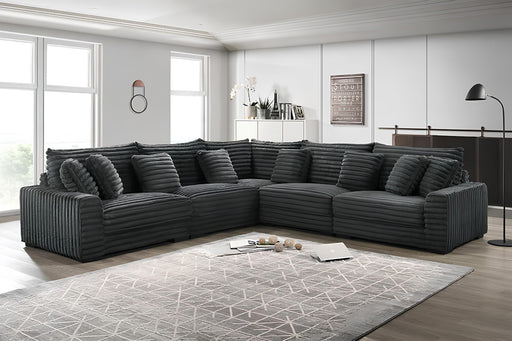 New Classic Furniture Embrace Charcoal 5pc Sectional