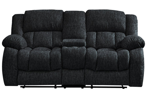Global Furniture U250 Ebony Console Reclining Loveseat