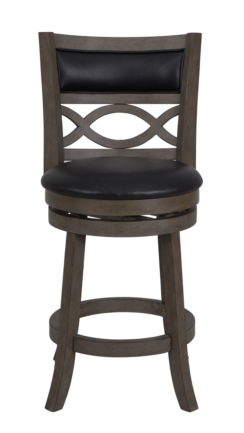 New Classic Furniture Manchester Gray Black PU 24 Inch Counter Height Stool