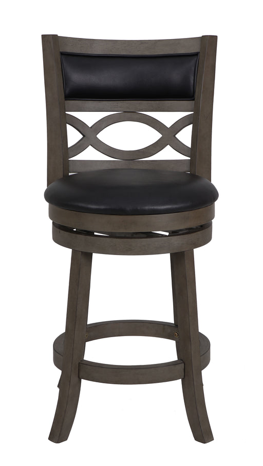 New Classic Furniture Manchester Gray Black PU 24 Inch Counter Height Stool