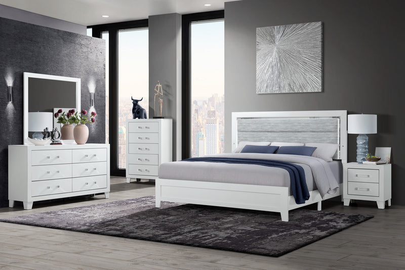 Global Furniture Luccia White Mirror