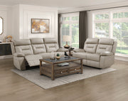 Home Elegance Laconia Gray Power Double Reclining Love Seat