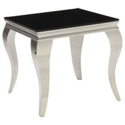 Coaster Furniture Luna White Chrome 3pc Coffee Table Set